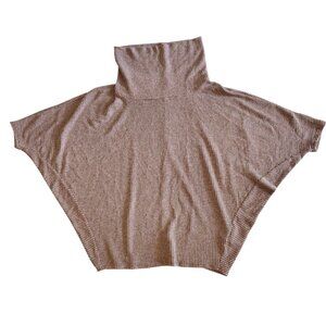 No. 11 Los Angeles Pancho Knit Sweater Cowl Neck Mauve Pink Boho Large EUC